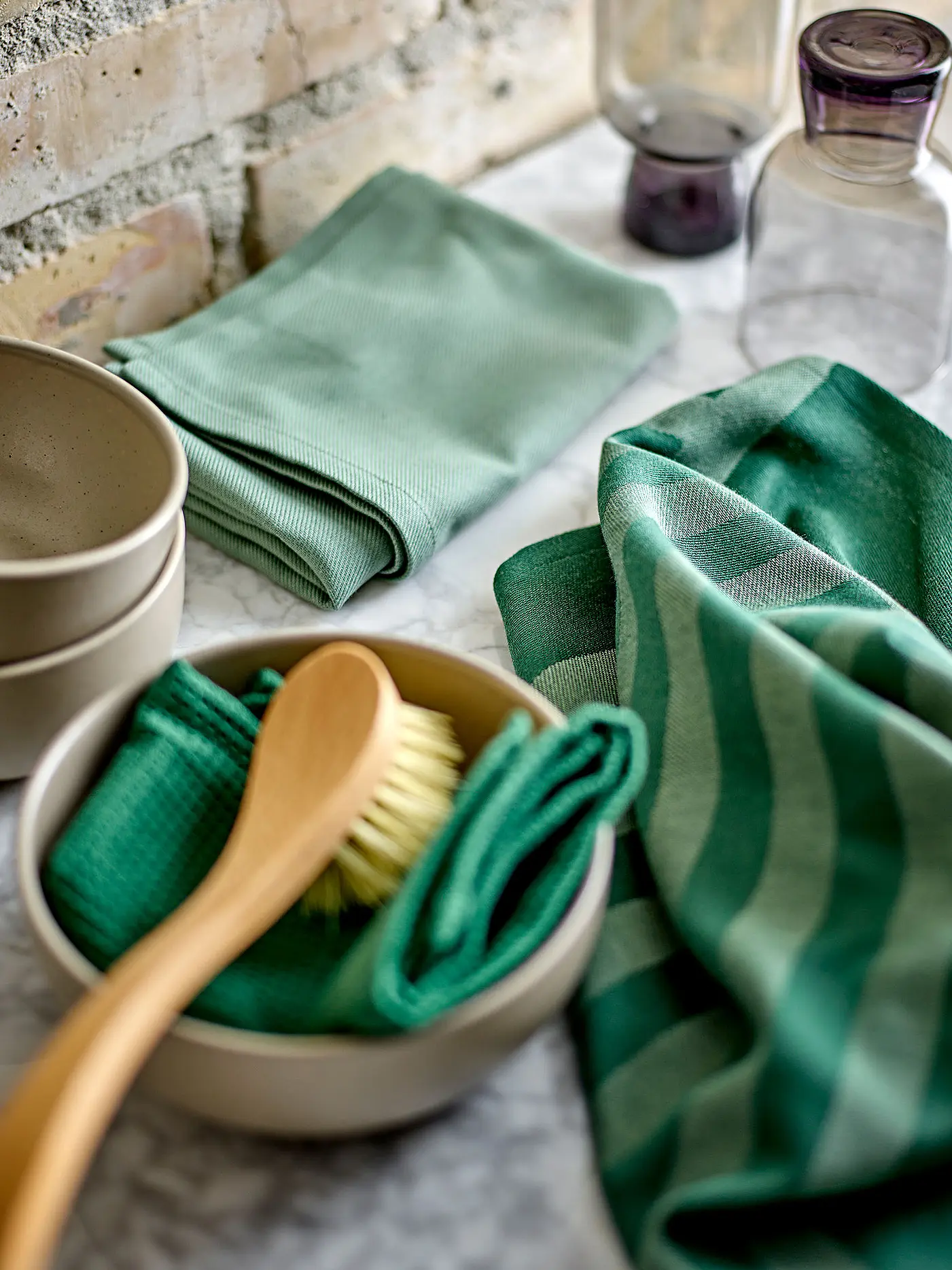 SOEDAHL | Geschirrtuch-Set 2tlg REFLECTION Pine Green | 